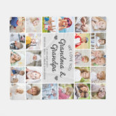 Persoonlijke liefde grootmoeder en opa 24 Foto Fleece Deken (Voorkant (Horizontaal))