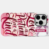 Persoonlijke liefde is geduldig Christelijk Case-Mate iPhone Case (Achterkant (horizontaal))