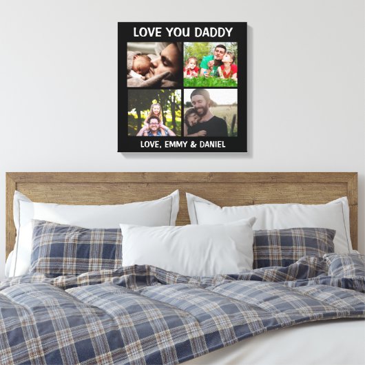 Persoonlijke liefde Je papa Foto Canvas Afdruk (Insitu (Slaapkamer))