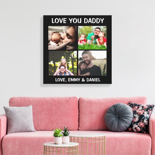 Persoonlijke liefde Je papa Foto Canvas Afdruk (Insitu (Woonkamer))