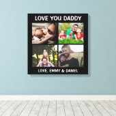 Persoonlijke liefde Je papa Foto Canvas Afdruk (Insitu (Houten vloer))