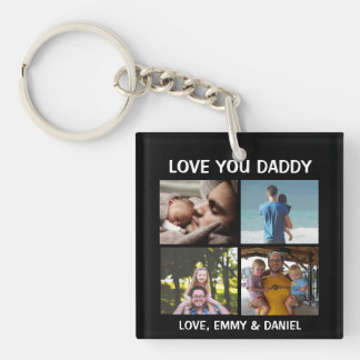 Persoonlijke liefde Je papa Foto Sleutelhanger