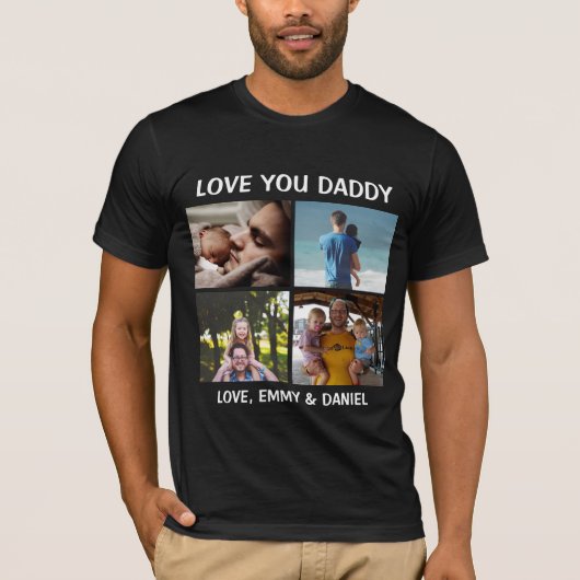 Persoonlijke liefde Je papa Foto T-shirt (Voorkant)