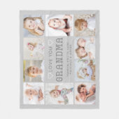Persoonlijke liefde jullie grootmoeder 10 Foto Fleece Deken (Voorkant)