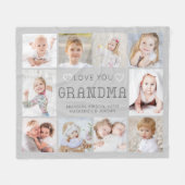 Persoonlijke liefde jullie grootmoeder 10 Foto Fleece Deken (Voorkant (Horizontaal))