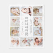 Persoonlijke liefde jullie grootmoeder 10 Foto Fleece Deken (Voorkant)