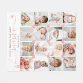 Persoonlijke liefde jullie Nana 16 Fotoroze harten Fleece Deken (Voorkant (Horizontaal))