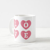 Persoonlijke Liefde Met Hartjes Naam Koffiemok (Voorkant links)