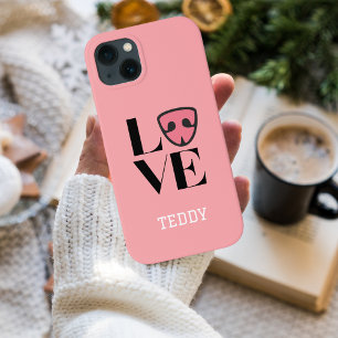 Persoonlijke liefde met neus van een mops hond, ro Case-Mate iPhone case