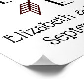 Persoonlijke Liefde met Pijlen Huwelijksdatum Prin Poster (Hoek)