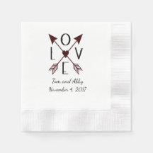 Persoonlijke liefde met pijlen huwelijksservetten