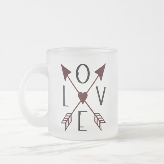 Persoonlijke Liefde met Pijlen Vorst Mok (Links)