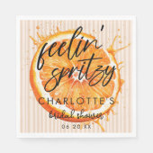 Persoonlijke Liefde Op De Eerste Spritz Bruidsfees Servet (Voorkant)