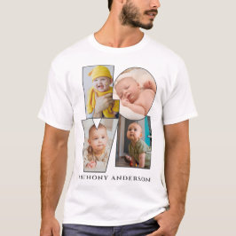Persoonlijke liefde sjabloon foto harten en tekst t-shirt