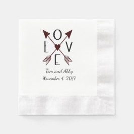 Persoonlijke liefde voor Arrows Wedding Napkins Servet