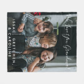 Persoonlijke liefde voor grootmoeder foto handgesc fleece deken (Voorkant (Horizontaal))
