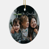 Persoonlijke liefde voor grootmoeder foto handgesc keramisch ornament (Rechts)