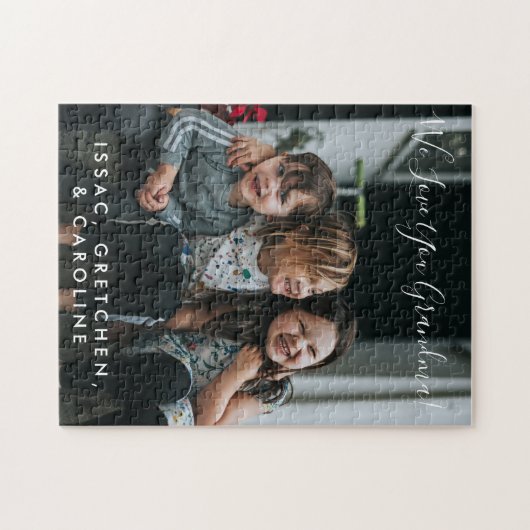 Persoonlijke liefde voor grootmoeder foto handgesc legpuzzel (Horizontaal)
