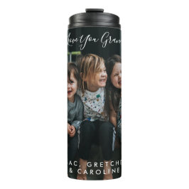 Persoonlijke liefde voor grootmoeder foto handgesc thermosbeker