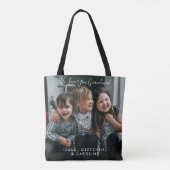 Persoonlijke liefde voor grootmoeder foto handgesc tote bag (Achterkant)