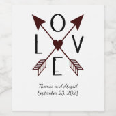 Persoonlijke liefde voor het Jubileum van de Beric Wijn Etiket (Enkel label)