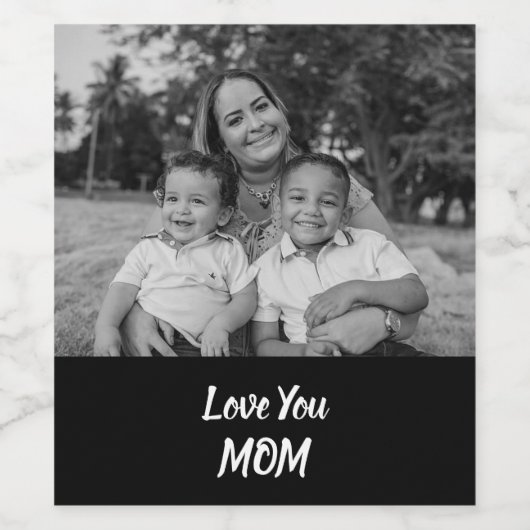 Persoonlijke liefde voor je moeder Wijnflesetiket Wijn Etiket (Enkel label)