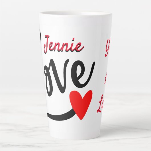 Persoonlijke liefde voor jou een latte latte mok (Voorkant)