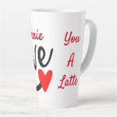 Persoonlijke liefde voor jou een latte mok (Rechterhoek)