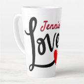 Persoonlijke liefde voor jou een latte mok (Linkerhoek)