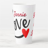 Persoonlijke liefde voor jou een latte mok (Voorkant)