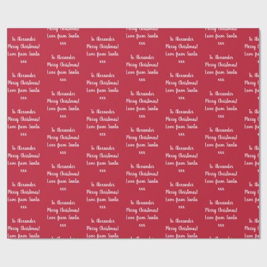 Persoonlijke liefde voor Kerstmis Cadeaupapier (Vlak)