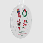 Persoonlijke liefde voor kerstmis ornament (voorkant)