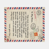 Persoonlijke liefde voor mijn moederbank, brief me fleece deken (Voorkant (Horizontaal))