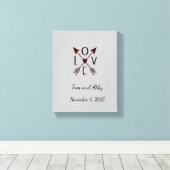 Persoonlijke liefde voor weddenschappen canvas afdruk (Insitu (Houten vloer))