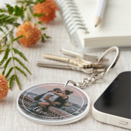 Persoonlijke Liefdes Koppel Foto Liefde Tekst Sleutelhanger
