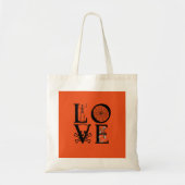 Persoonlijke Liefdes Schedel Spin Halloween Tote Bag (Voorkant)