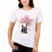 Persoonlijke Liefdesboom - Dames Tri-Blend T-shirt