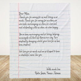 Persoonlijke liefdesbrief fleece deken