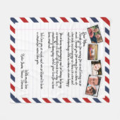 Persoonlijke liefdesbrief Handgeschreven foto Coll Fleece Deken (Voorkant (Horizontaal))