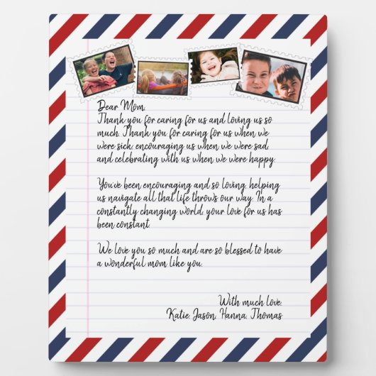 Persoonlijke liefdesbrief Handgeschreven foto Coll Fotoplaat (Voorkant)