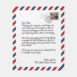 Persoonlijke liefdesbrief Handgeschreven Foto Mail Fleece Deken