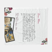 Persoonlijke liefdesbrief, handgeschreven & foto's fleece deken (Voorkant (Horizontaal))