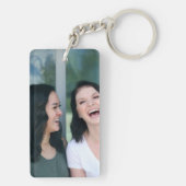 Persoonlijke liefdesbrief met één foto sleutelhanger (achterkant)