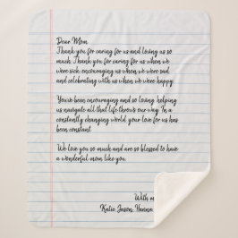 Persoonlijke liefdesbrief sherpa deken