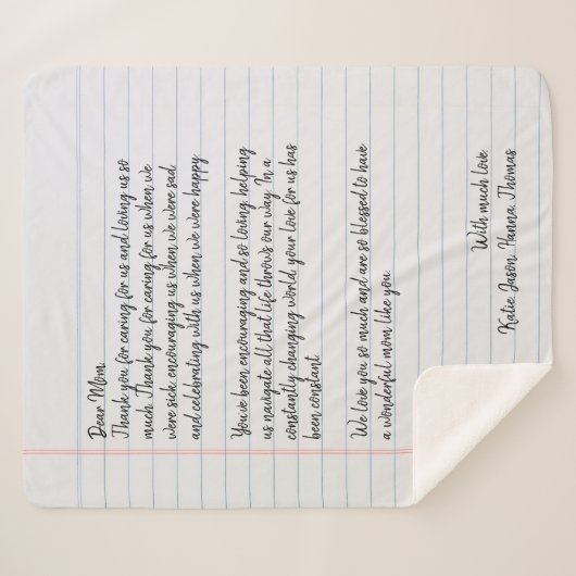 Persoonlijke liefdesbrief sherpa deken (Voorkant (horizontaal))