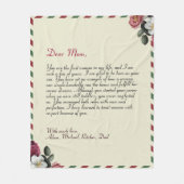 Persoonlijke liefdesbrieven handgeschreven paren fleece deken (Voorkant)