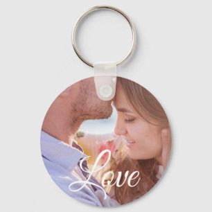 Persoonlijke liefdesfotokoppeling sleutelhanger
