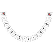 Persoonlijke liefdeshartbruiloft vlaggetjes (Alle)