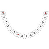 Persoonlijke liefdeshartbruiloft vlaggetjes (Alle)