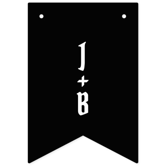 Persoonlijke liefdeshartbruiloft vlaggetjes (Tweede vlag)